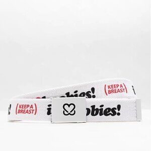 Keep A Breast Foundation I Heart Boobies White Web Belt